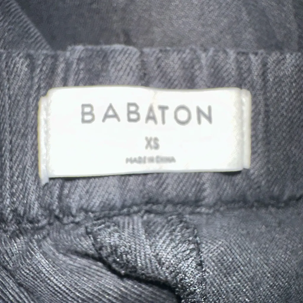 Aritzia Babaton Black Linen Blend High Rise Pull On‎ Pants EUC Size XS - Image 4