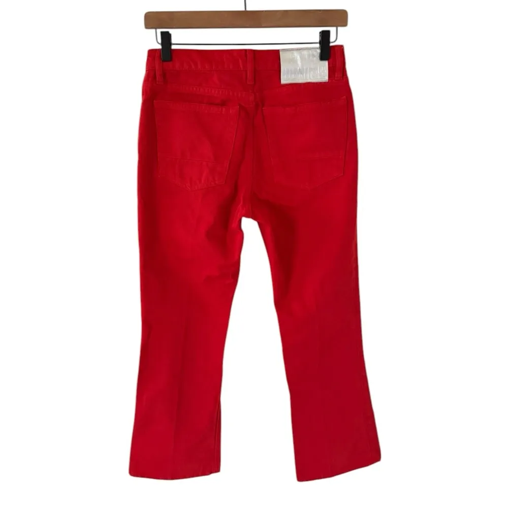 Golden Goose Deluxe Red Cropped Flare Denim - Image 6