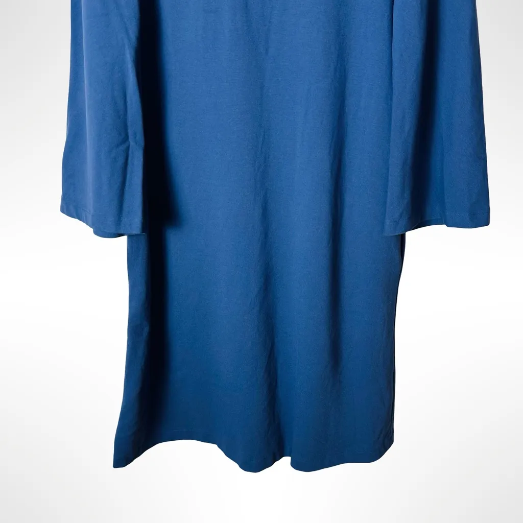 Lafayette 148 New York Ink Blue Lotus Shift Dress Size M Workwear Size M - Image 4