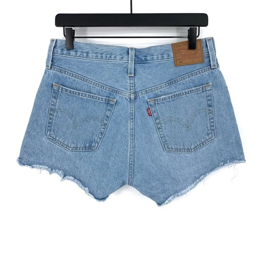 LEVI'S Premium 501 Denim Jean Short Light Wash 29 - Image 11