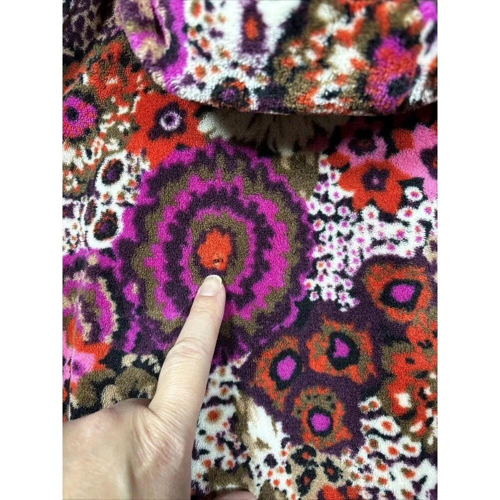 Vera Bradley Plush Hooded Floral‎ Robe Women's Belted Pockets S/M - Image 6