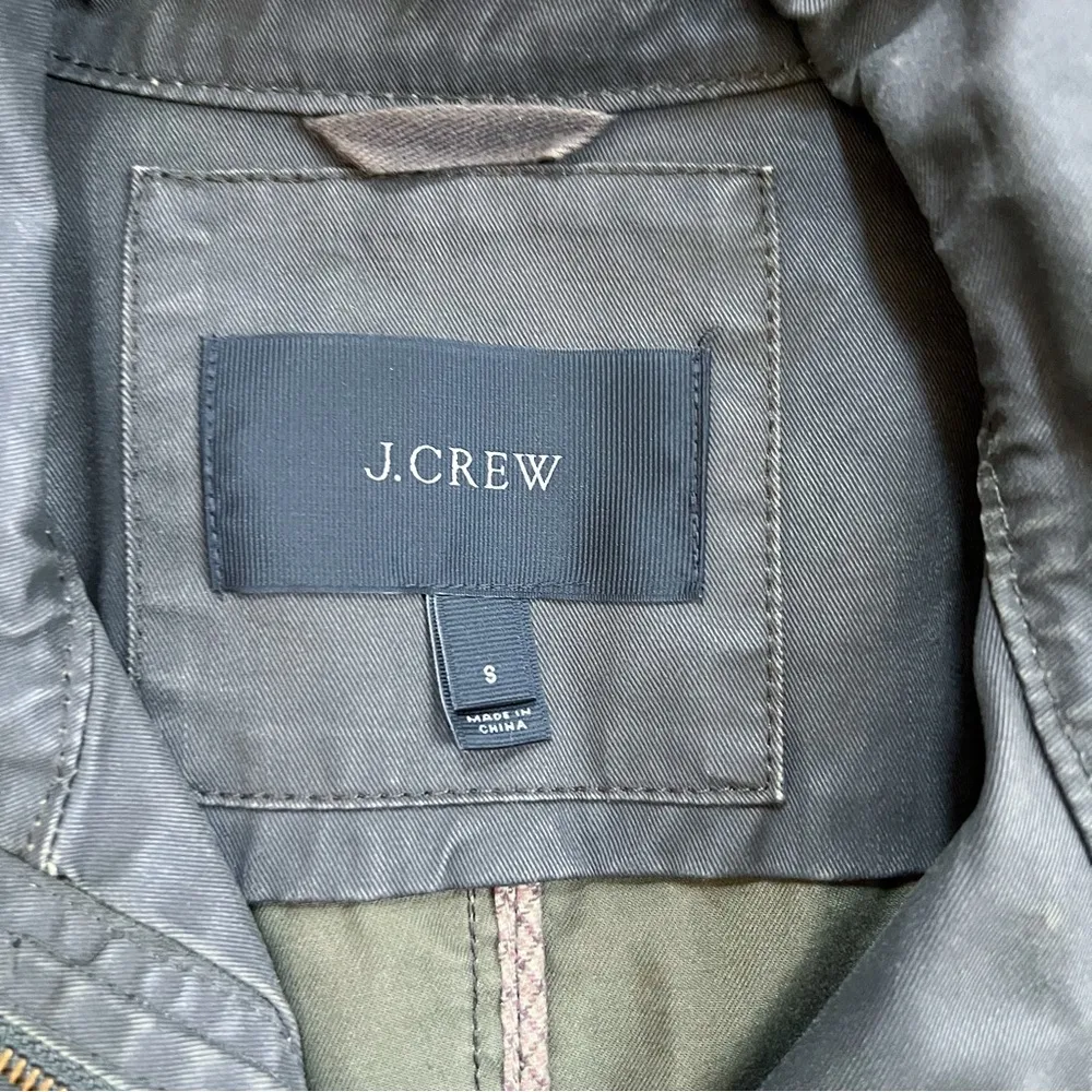 J Crew • Downtown Field Jacket waxed cotton canvas Mossy Brown olive green - Image 6