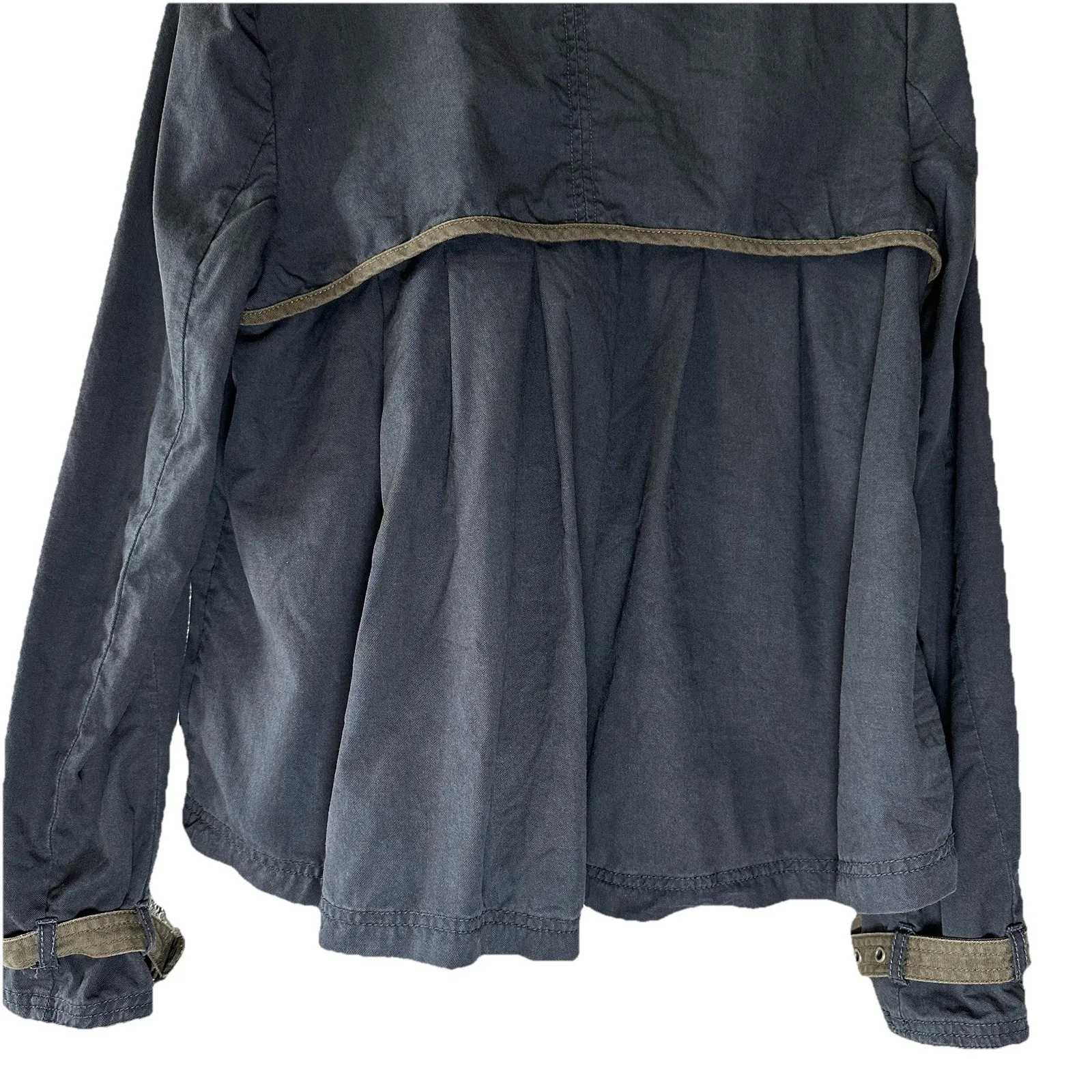 Free People Military Peacoat Jacket Womens 10 Blue‎ Utility Y2K Academia Indie - Image 10