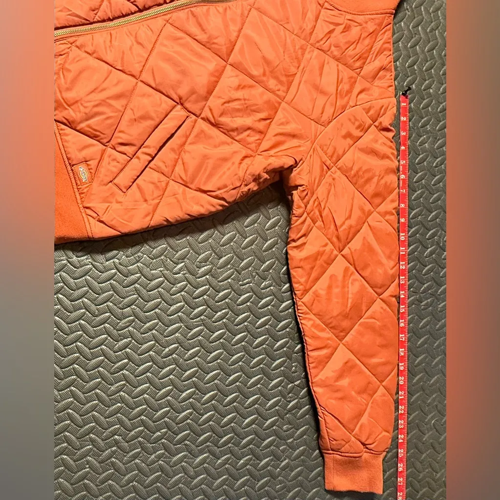 Dickies Women's Orange Quilted Full Zip Jacket Size XL - Image 8