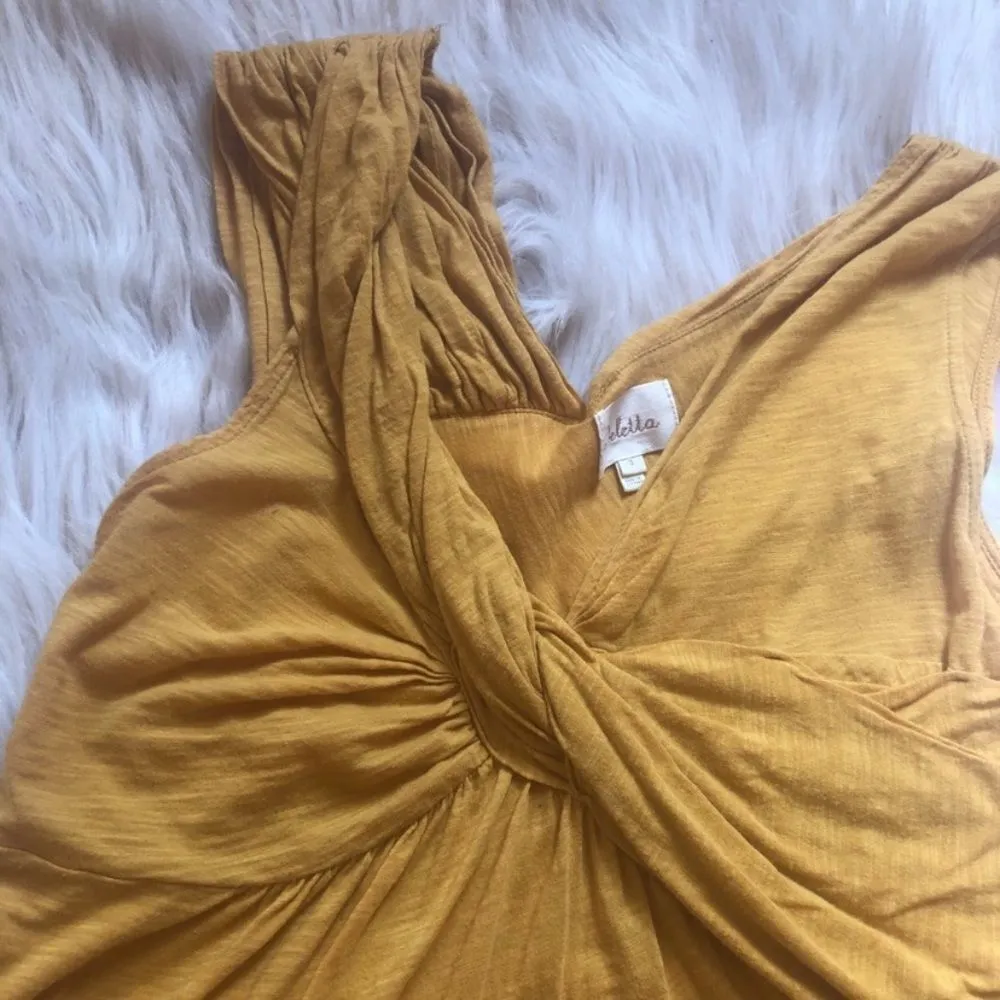 Anthropologie deletta mustard tank top small - Image 5