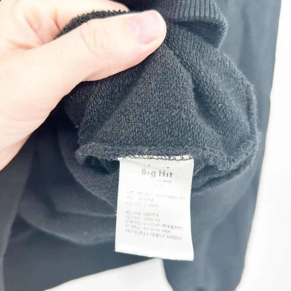 BTS Official Streetwear Lounge Crewneck KPOP Idol Merch Sweatshirt Size XL Black - Image 6
