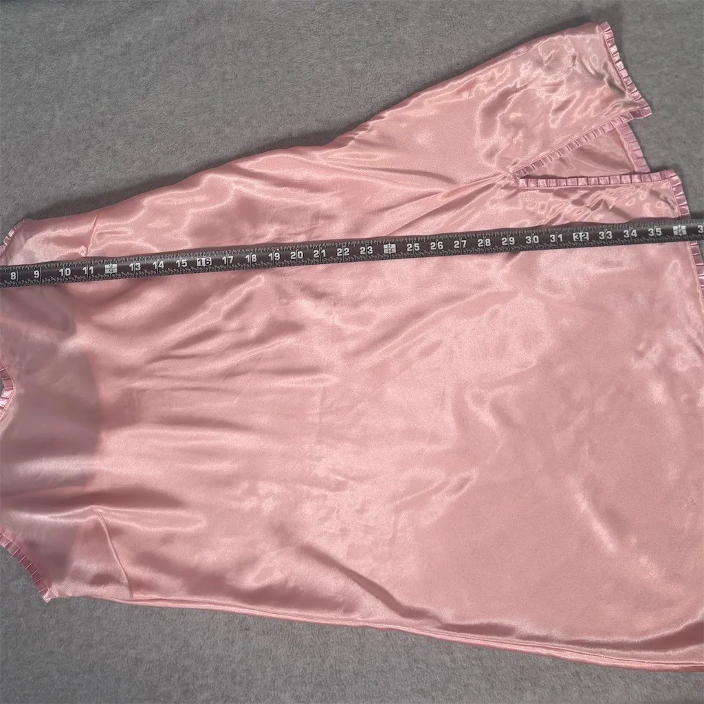 Cabernet Sleepwear Chemise Nightgown Womens Size S Pink Satin - Image 10