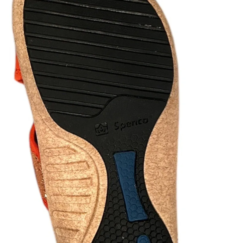 SPENCO CORAL CORK ORANGE CRISS CROSS MOLDED INSOLE SLIPON SANDAL SHOES 8 - Image 7