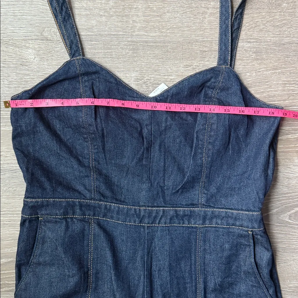 NEW Banana Republic Wide Leg Denim Indigo Women's Jumpsuit 14 - Image 12