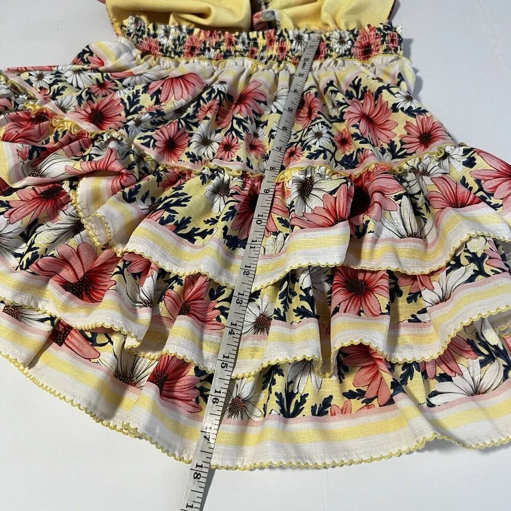 NEW Agua Bendita Sz S Maona Ross Mini Halter Tiered Dress in Multicolor Floral - Image 8