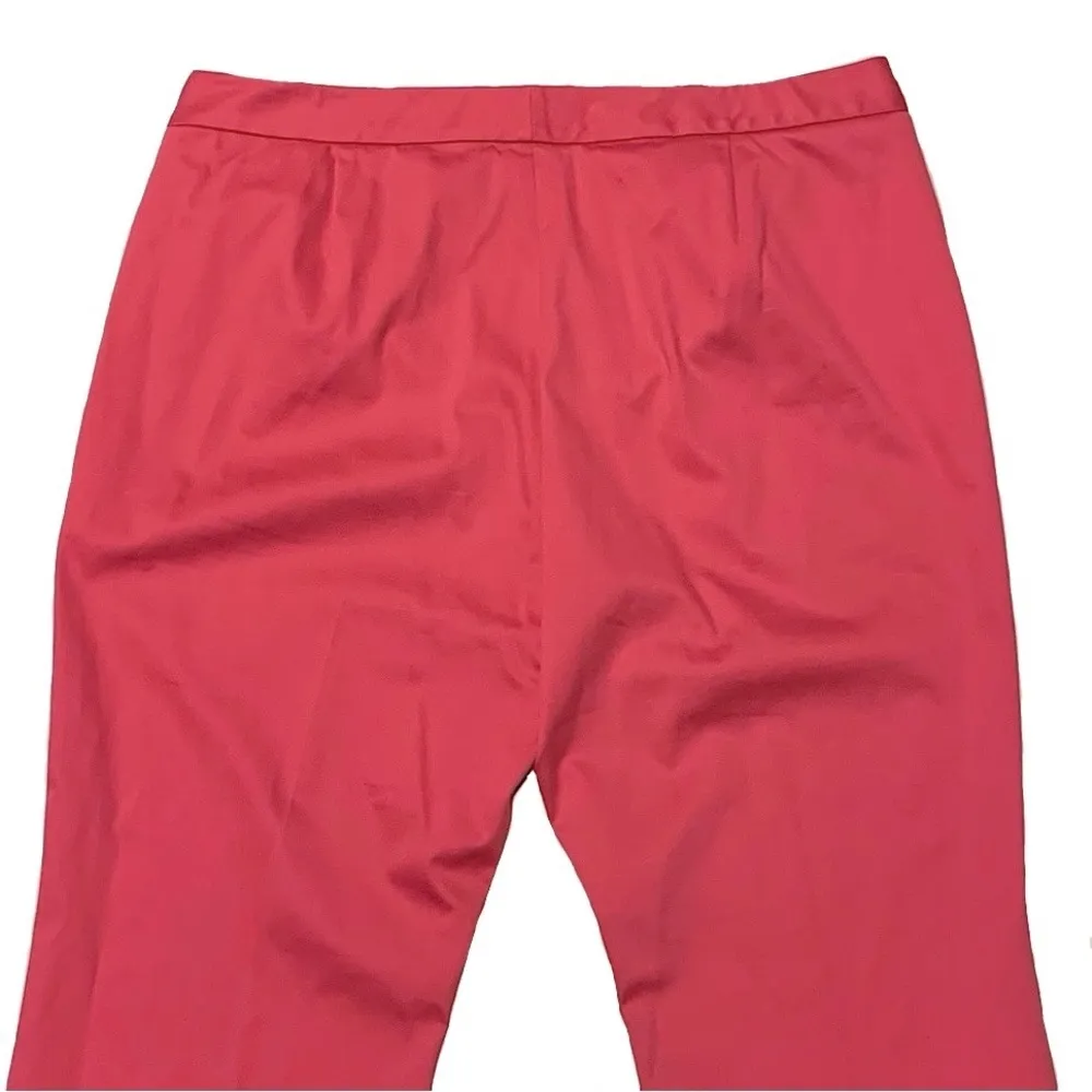 Sigrid Olsen Stretch Pink Sateen Pants Size 16 - Image 3