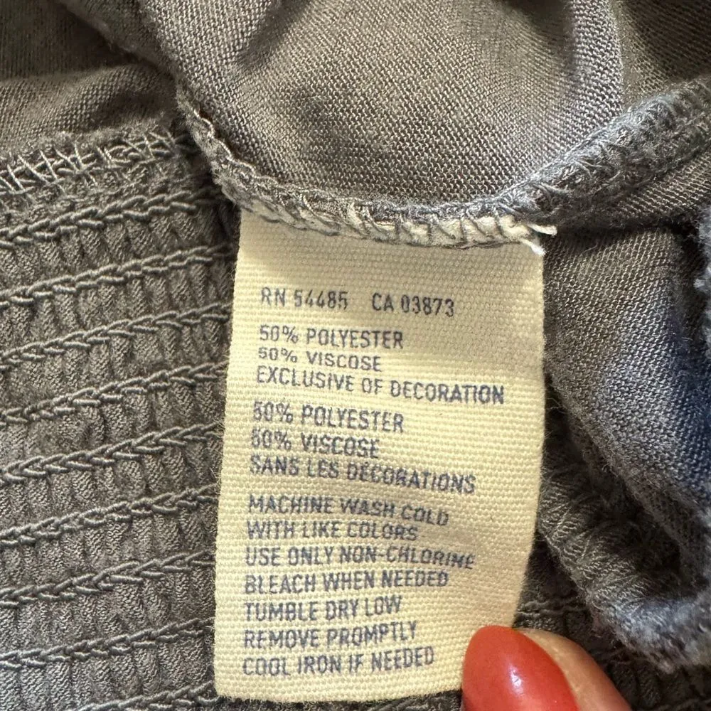 American Eagle vintage Y2K boho embroidered off the shoulder gray top, size XS - Image 5