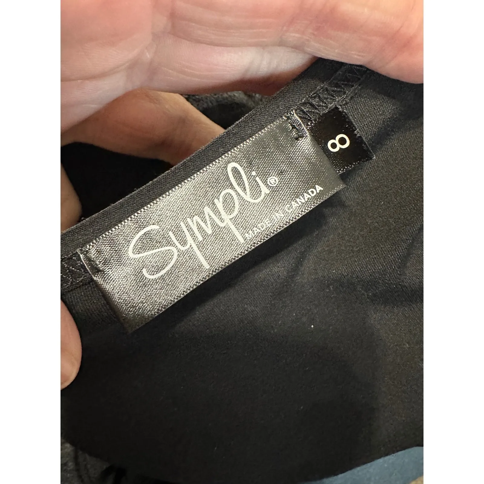 Sympli Black Asymmetrical Zipper Tank Top Made in Canada Size 8‎ - Image 5