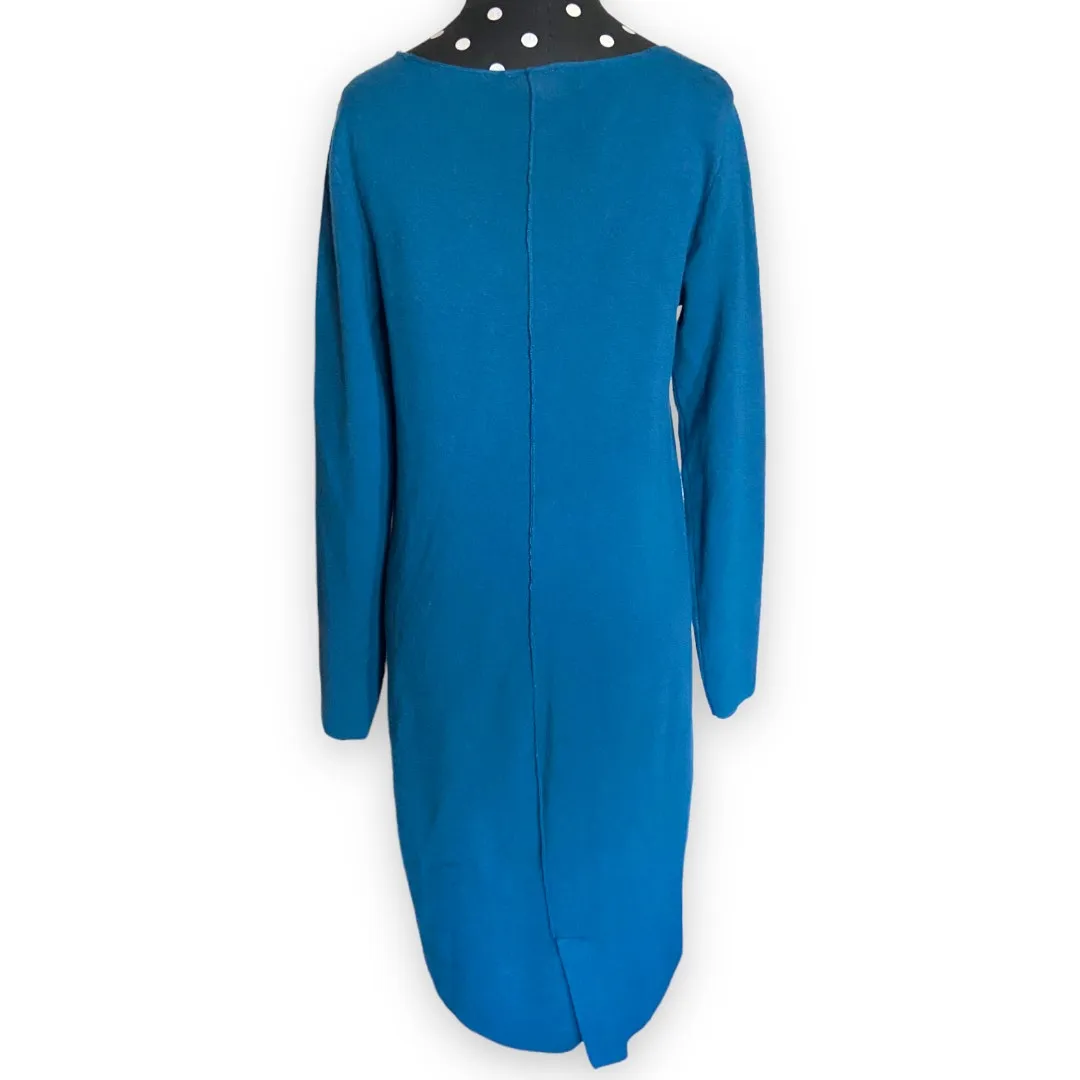 J. Jill Womens Dress Size Small Persian Blue Teal Sweater Viscose Wool Blend NEW - Image 2