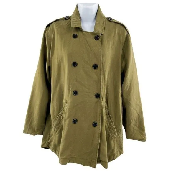 The Hanger Double Breasted Shirt Jacket Shacket Small - Image 5