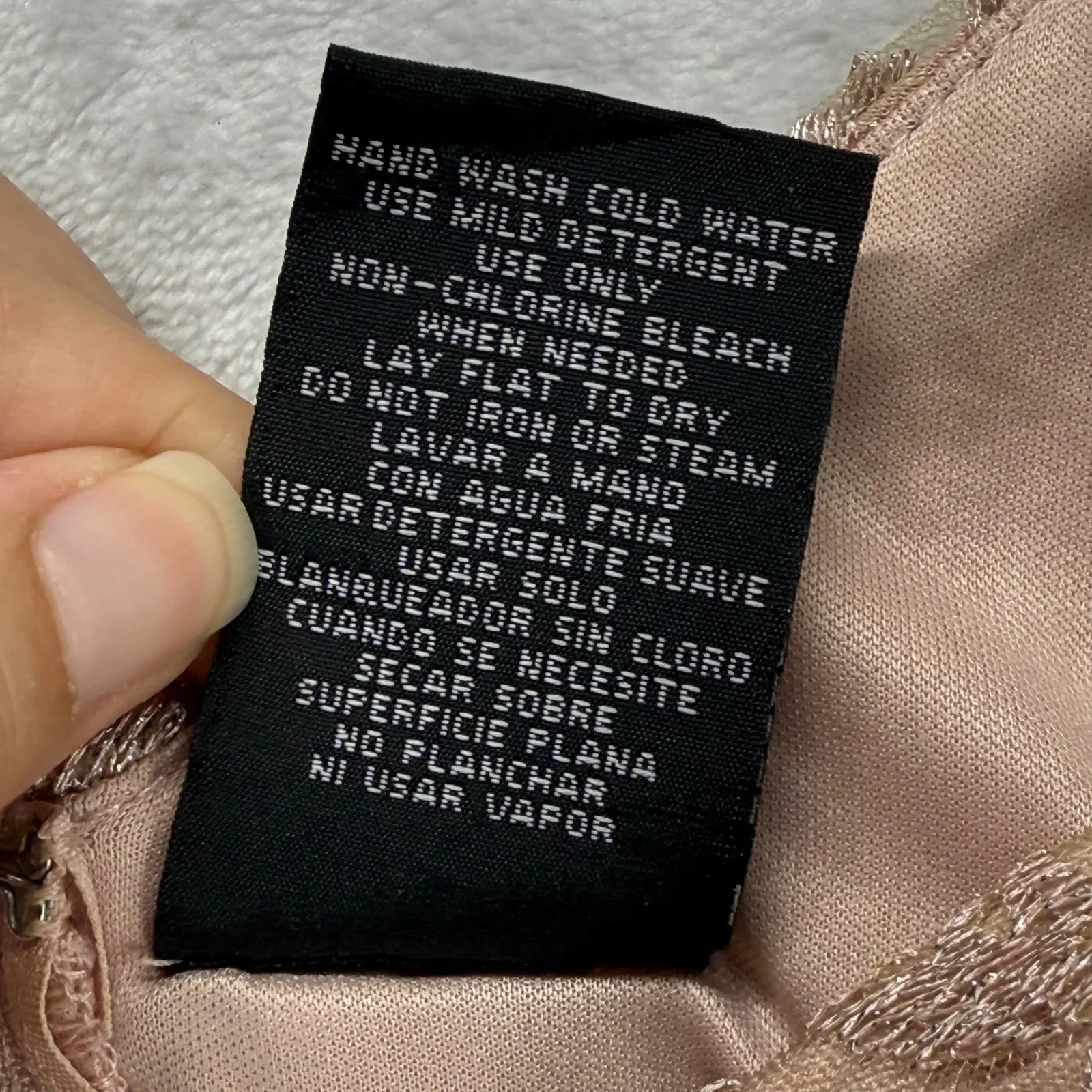 Windsor Dress Party Cocktail‎ Lace V Neck Sleeveless Fit Flare Beige jrs Size 3 - Image 7