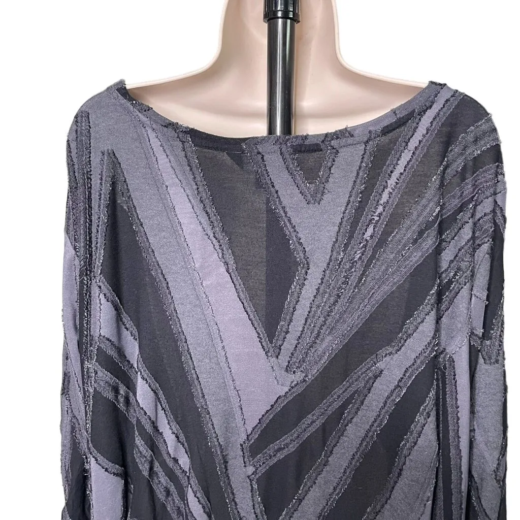 Simply Vera Woman Frayed Edge Strip Blouse Handkerchief Hem Dress Plus Size 3X u - Image 6