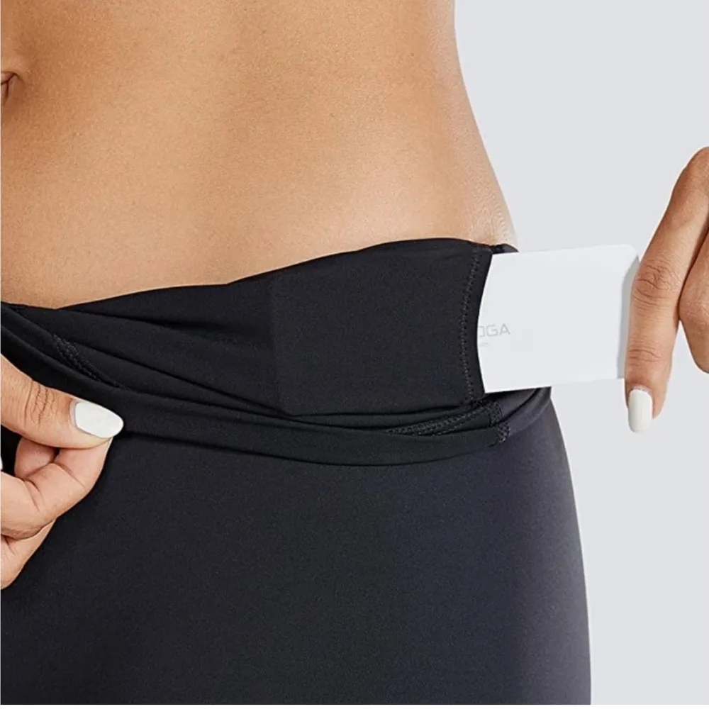 Crz Yoga Full Length Buttery Naked Hidden Waist Pocket Blue Gray Leggings Small - Image 2