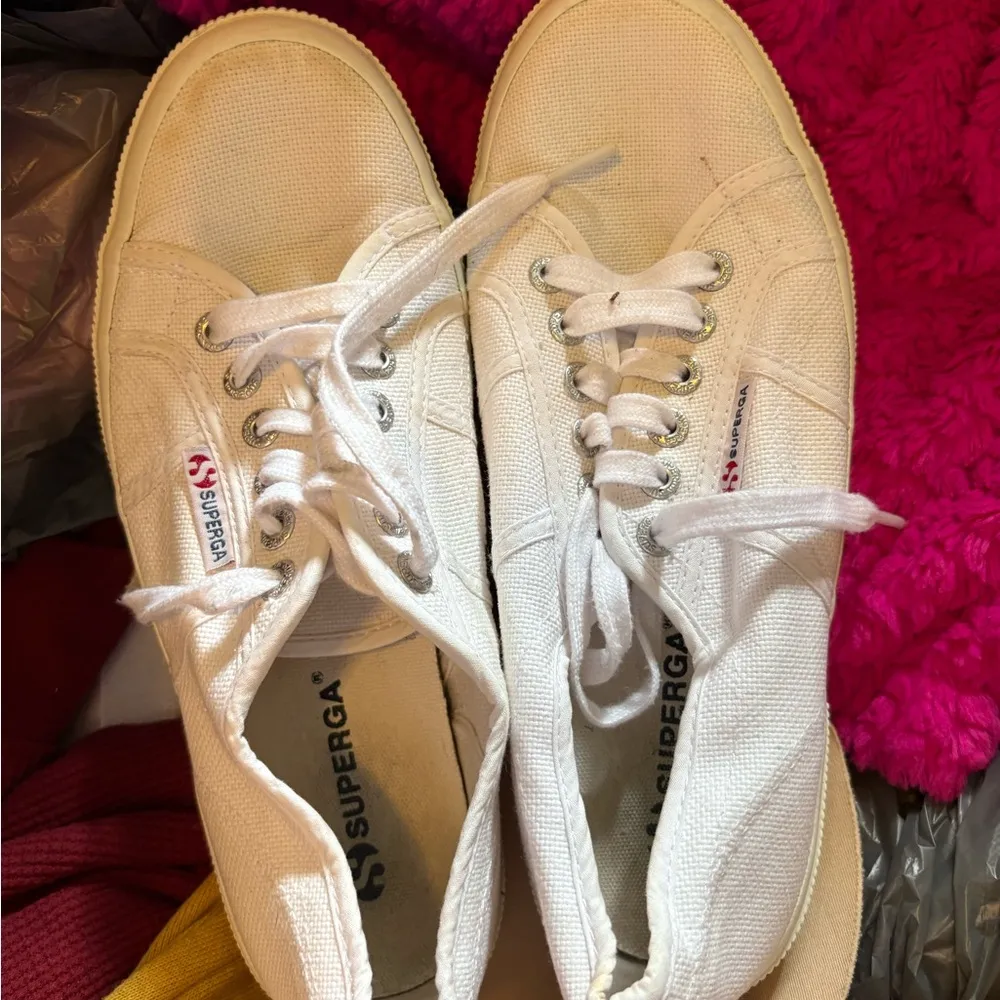 Superga Women's White Canvas Sneakers - Image 2