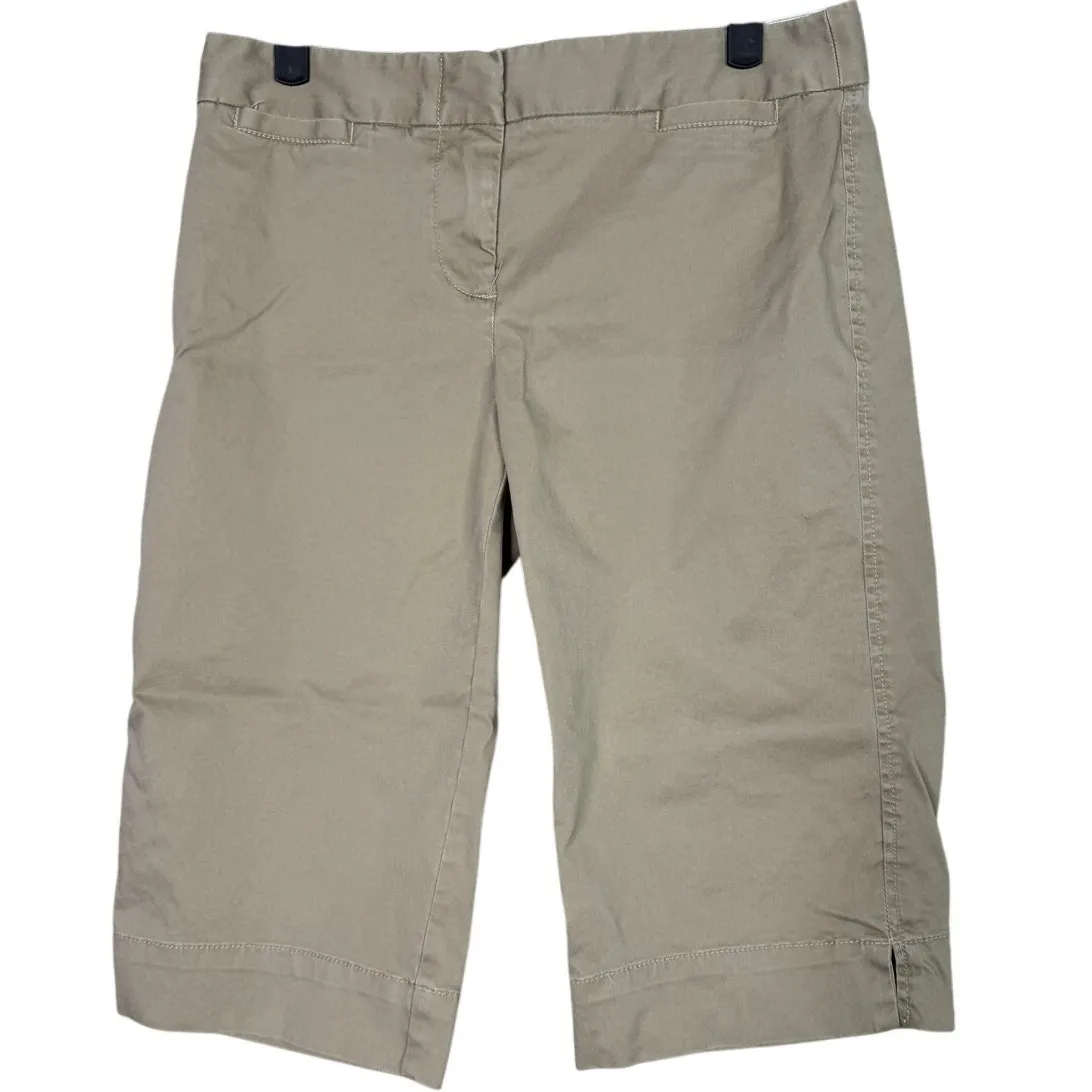 J. Crew Flat Front Favorite Fit Stretch Crop Chino Capri Pants Shorts 4 Tan - Image 13