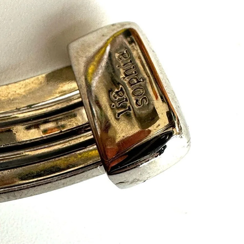 Lia Sophia silver tone open cuff bracelet - Image 6