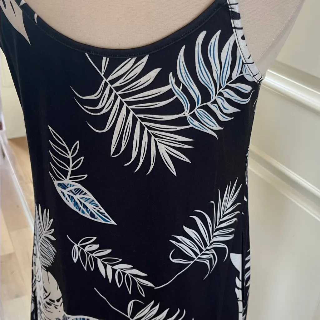 Black White Comfy Knit Midi Dress New - Image 6