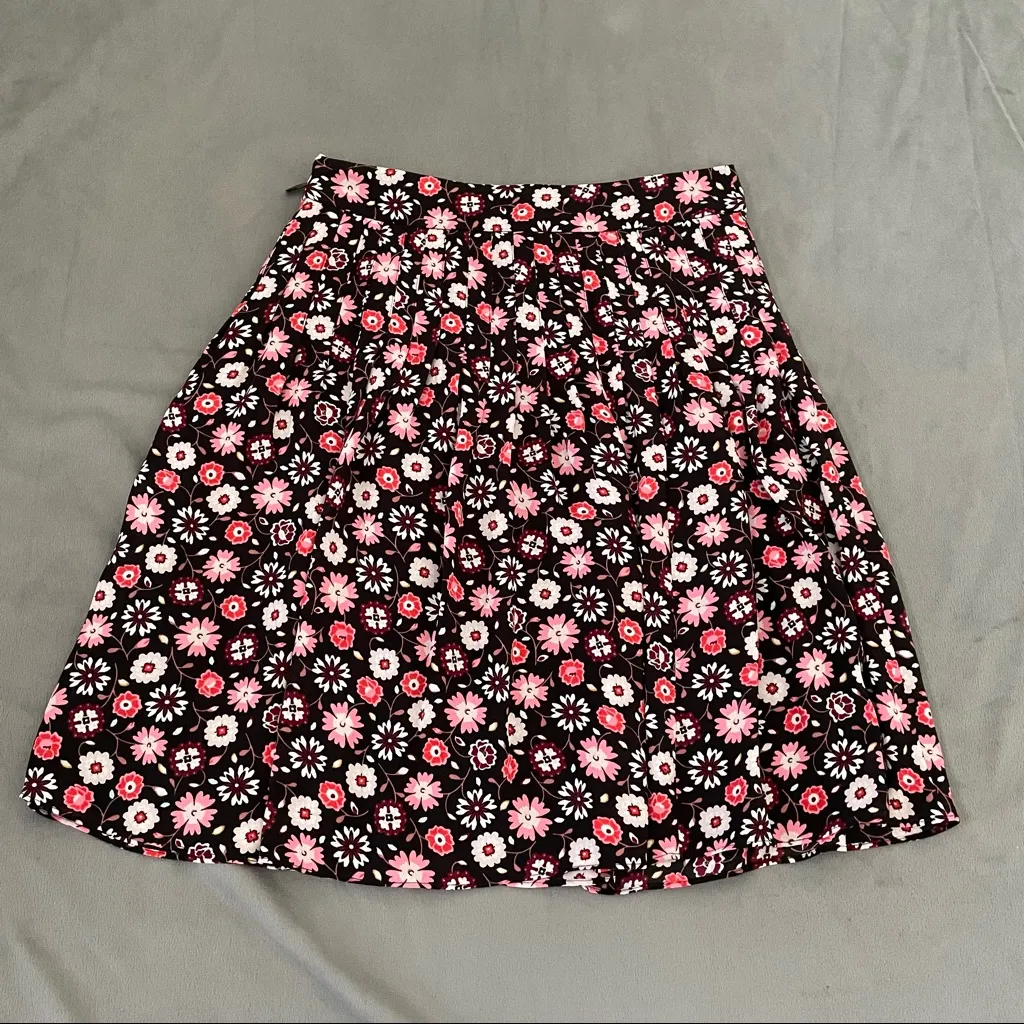 Kate Spade  Black Mini Casa Flora Skirt NWT Size 00 - Image 5