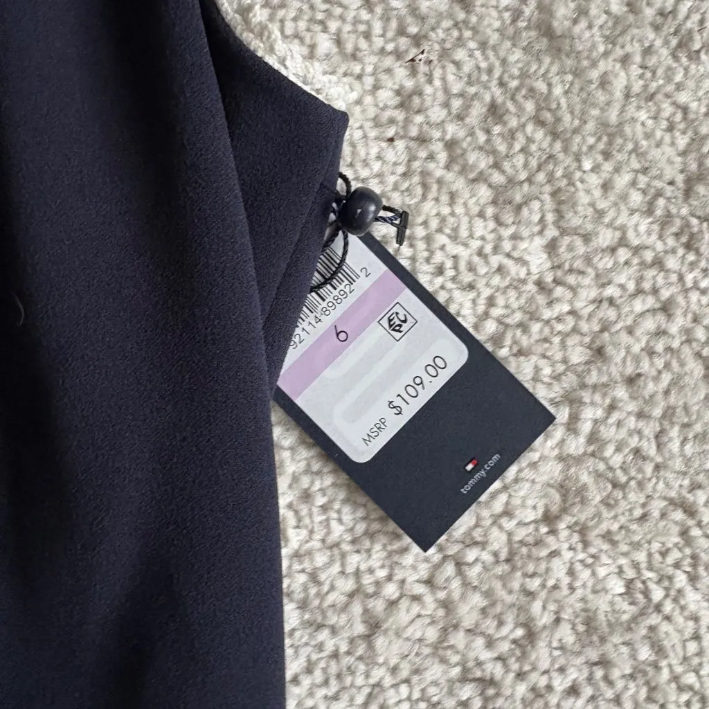 NWT Tommy Hilfiger Navy Sheath Dress Nautical Trim Workwear Cocktail Dress sz 6 - Image 5