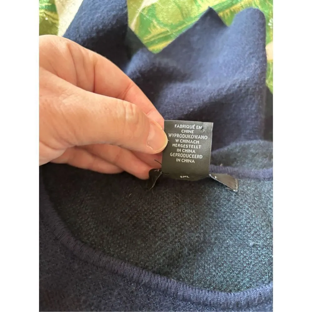 Tahari Women's Blue Green Plaid Long Sleeve round neck pullover sweater Size 1X - Image 3