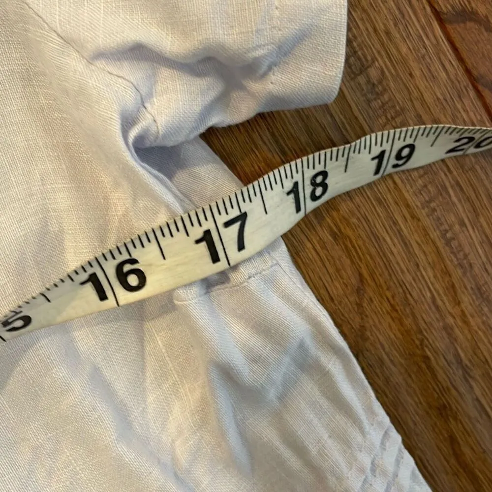 The Eagles Eye 100% linen Lavender short sleeve button down small Purple - Image 6