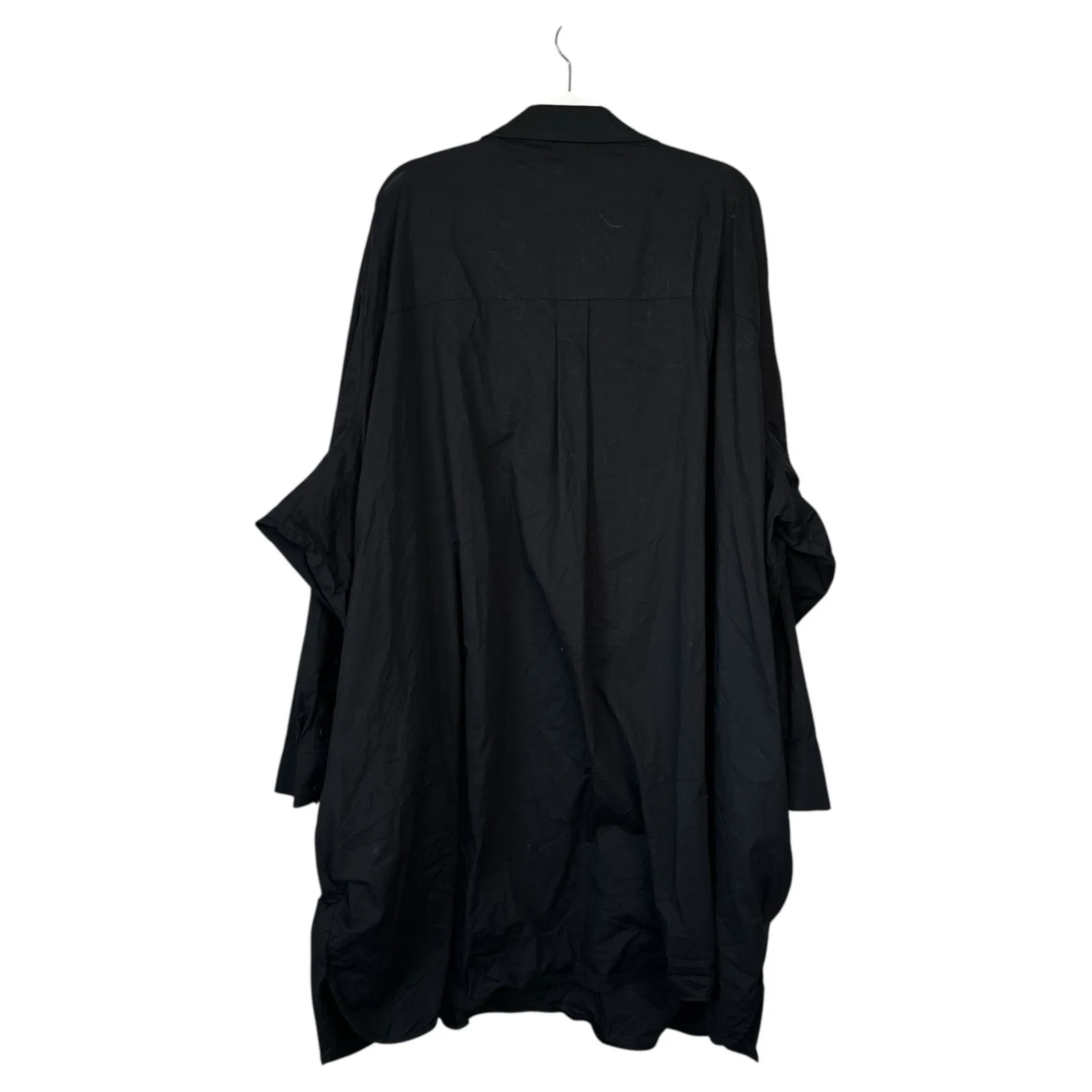 UNIVERSAL STANDARD Stretch Poplin Rubicon Shirtdress Black Size 4XL Womens 38-40 - Image 4