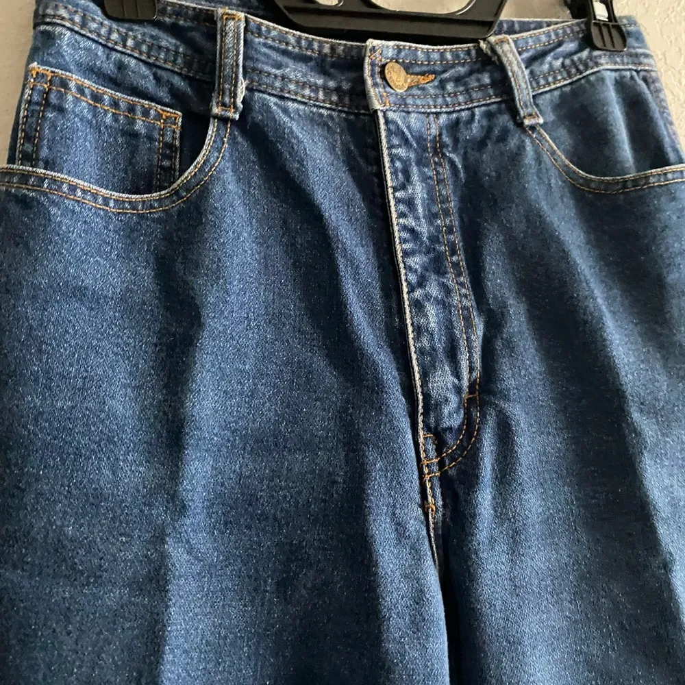 Vintage Jordache High Waist Straight Leg Blue Jeans cotton made USA mom jeans 28 - Image 6