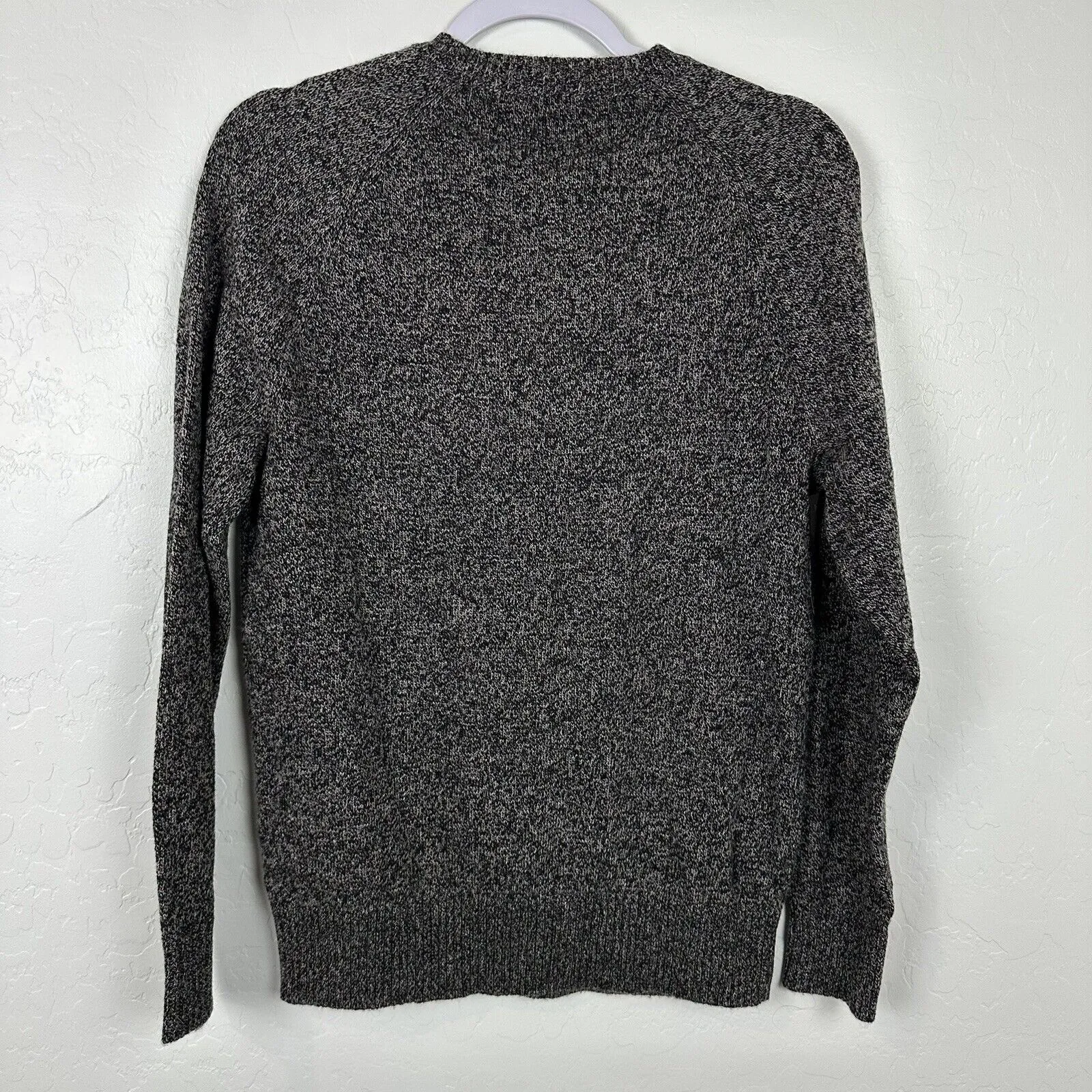 J Crew Factory Women's Lamb Wool Knit Crew Neck Black Sweater Pullover Size XS - Image 5