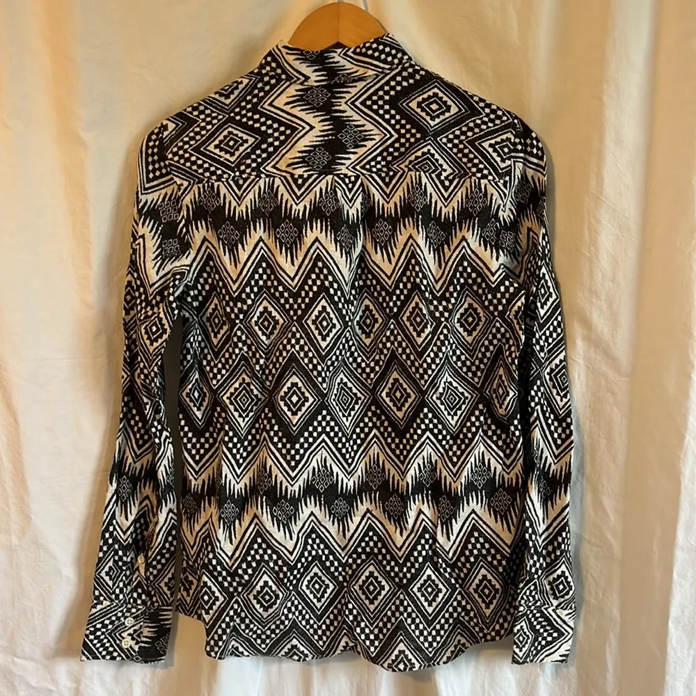 J.Crew ‘Boy’ Southwestern Print 100% Linen Long Sleeve Button Down NWT - Image 6