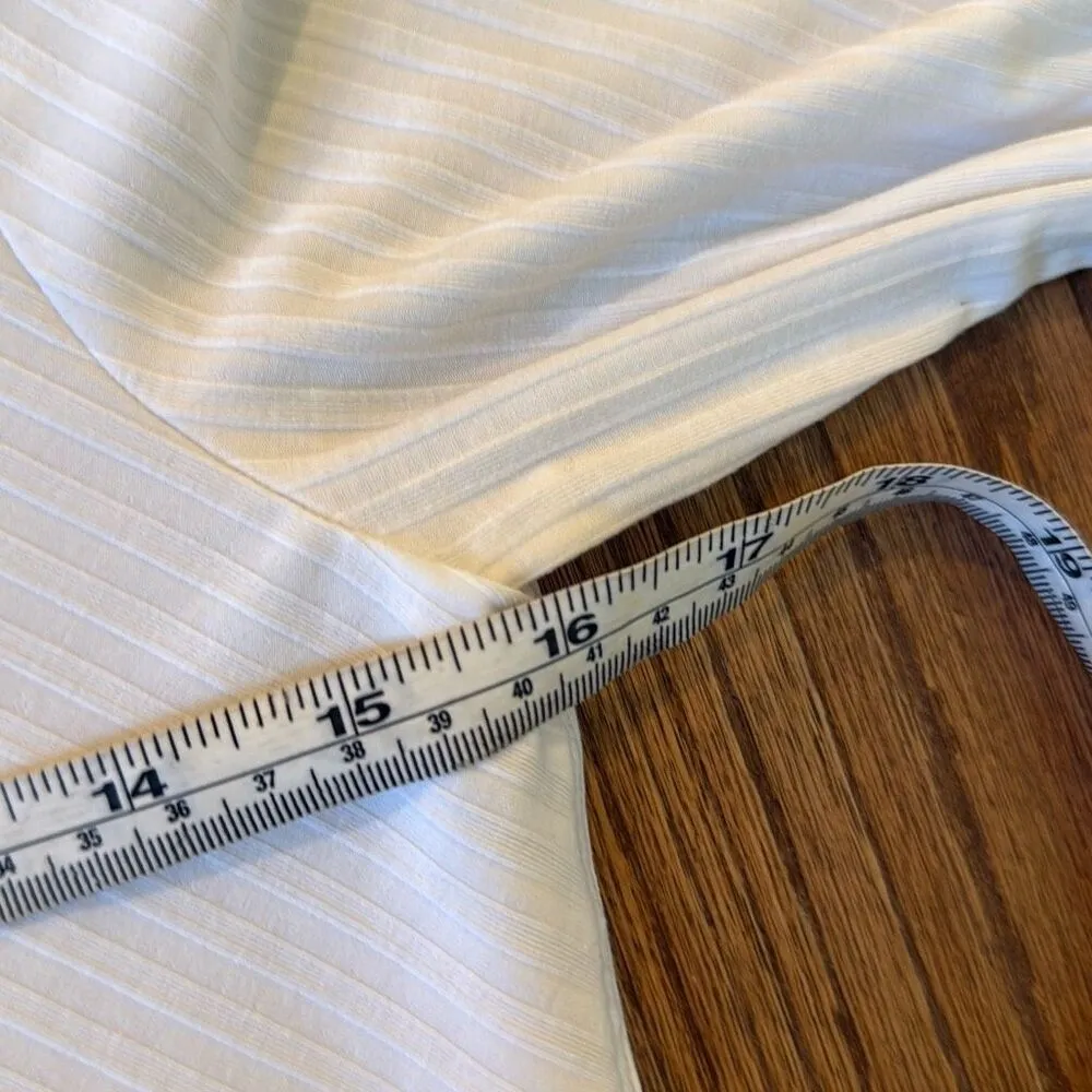 Athleta essence ribbed fitted turtleneck xs white - Image 7