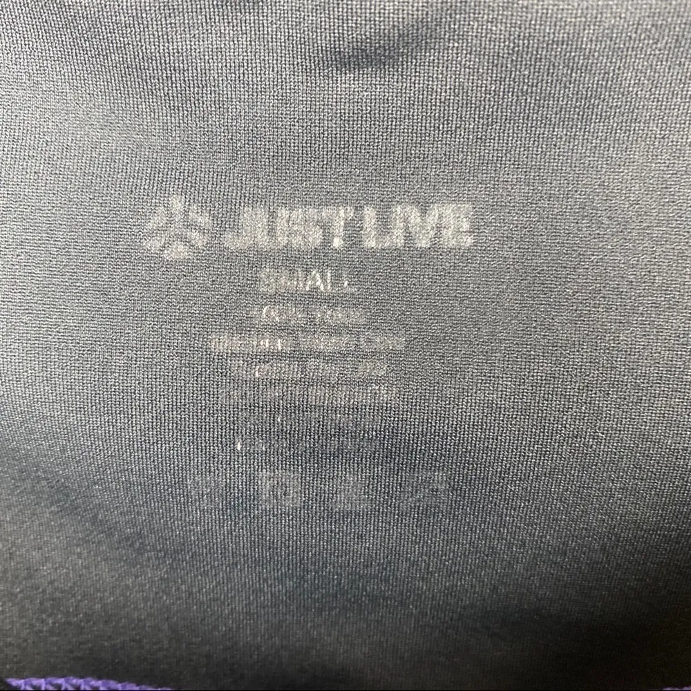 JUST LIVE Small Workout Watercolor Print Leggings Artsy Paint Boho High Waist Orange - Image 4