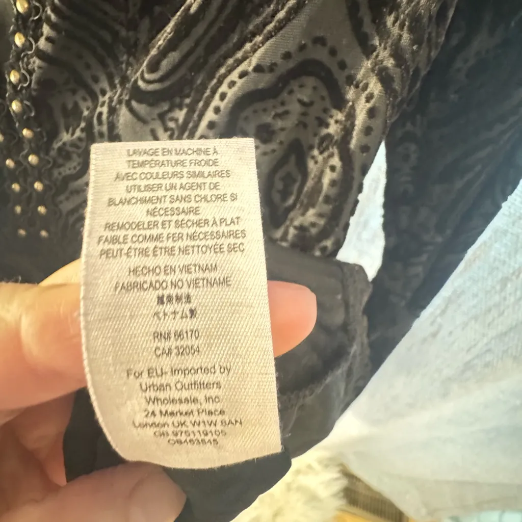 Free People Black Velvet Burnout City Lights XS - Image 10