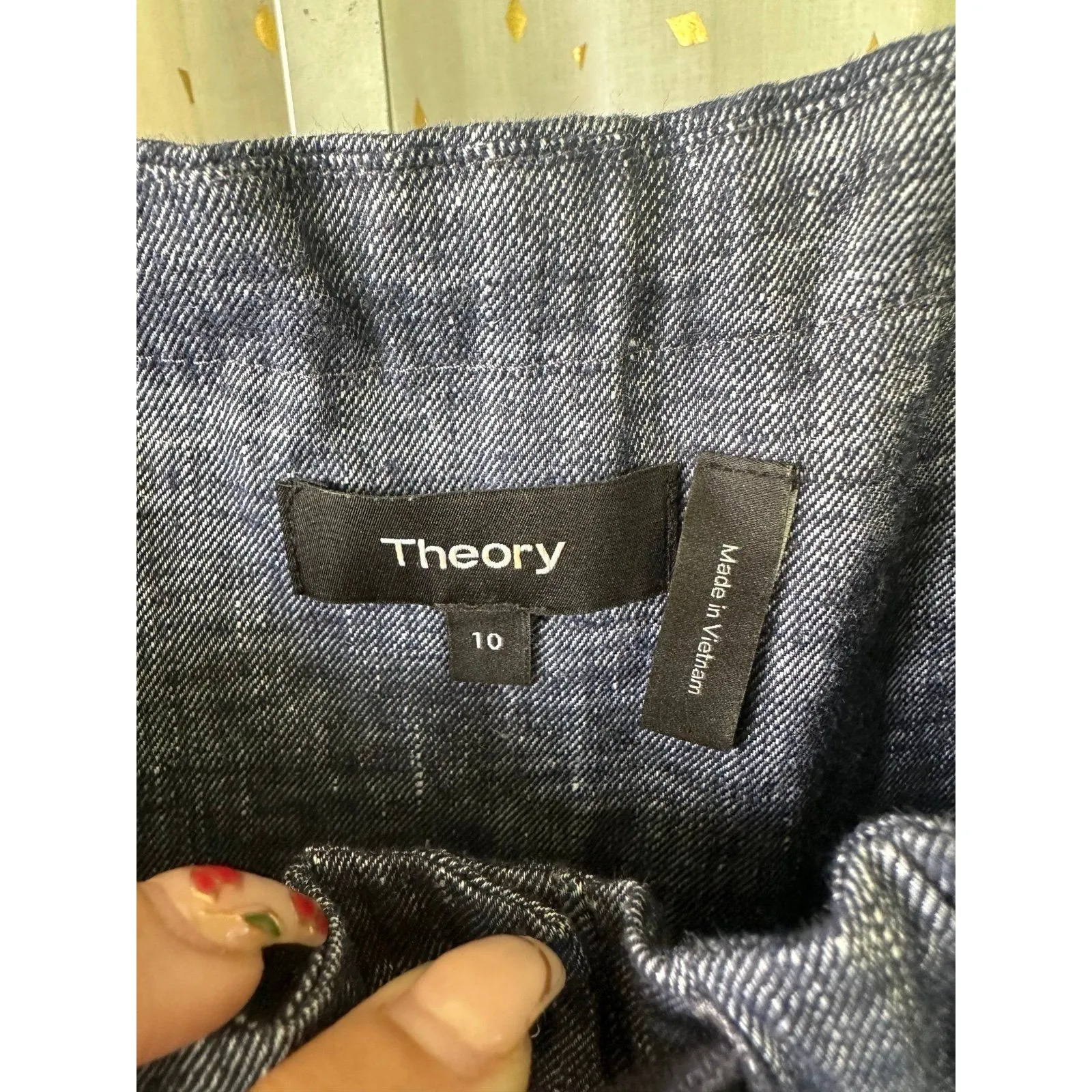 Theory Women's Chambray Linen Blend Laela Tierra Wash Tie Button Down Dress 10 - Image 7