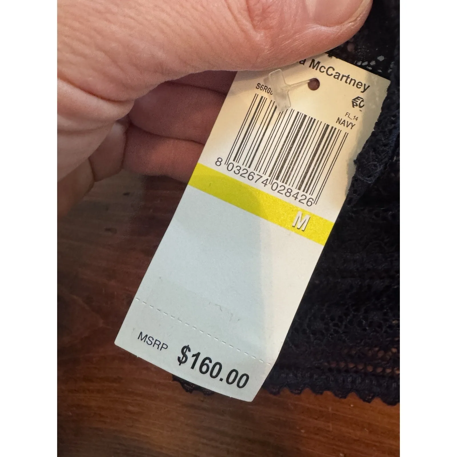 STELLA MCCARTNEY Katie Kissing stretch-lace Bralette Sz M Navy Blue NWT $160 - Image 7