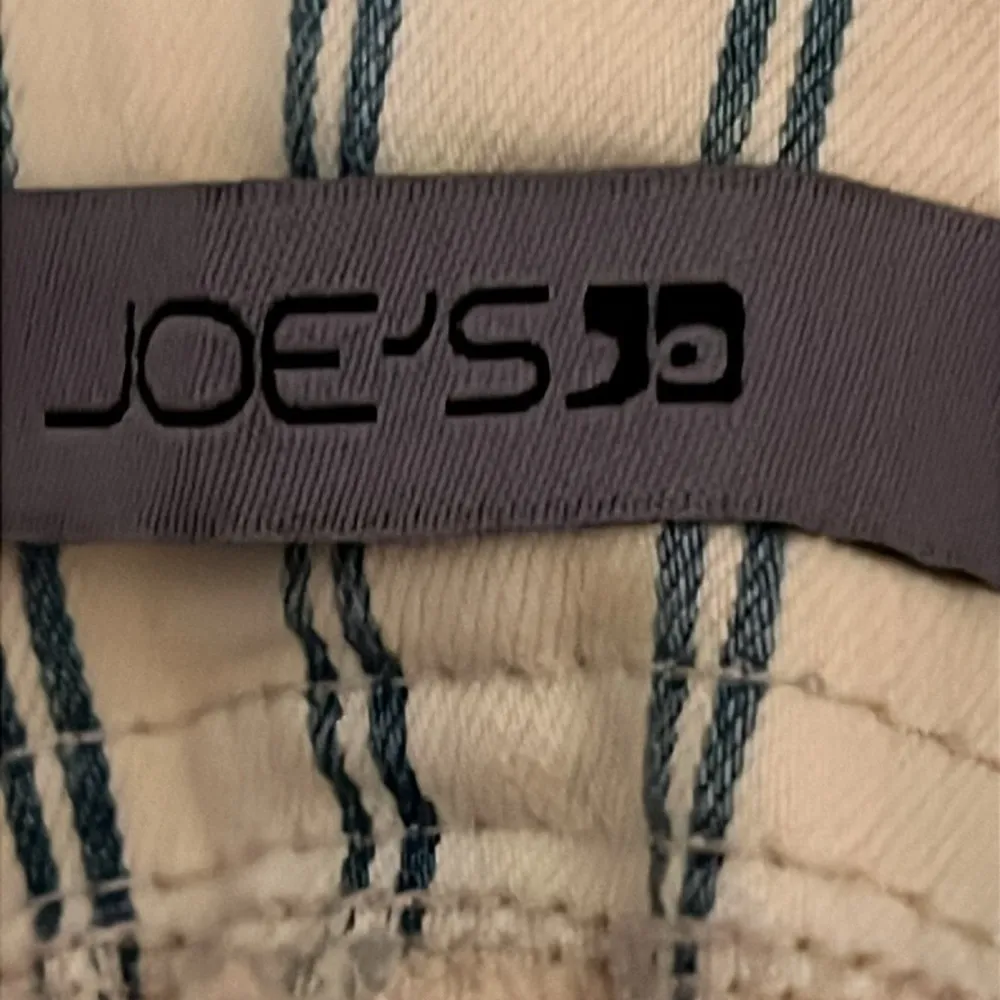 Light Yellow Blue Vertical Striped "Slim Fit" Pants Size 27 - Image 7