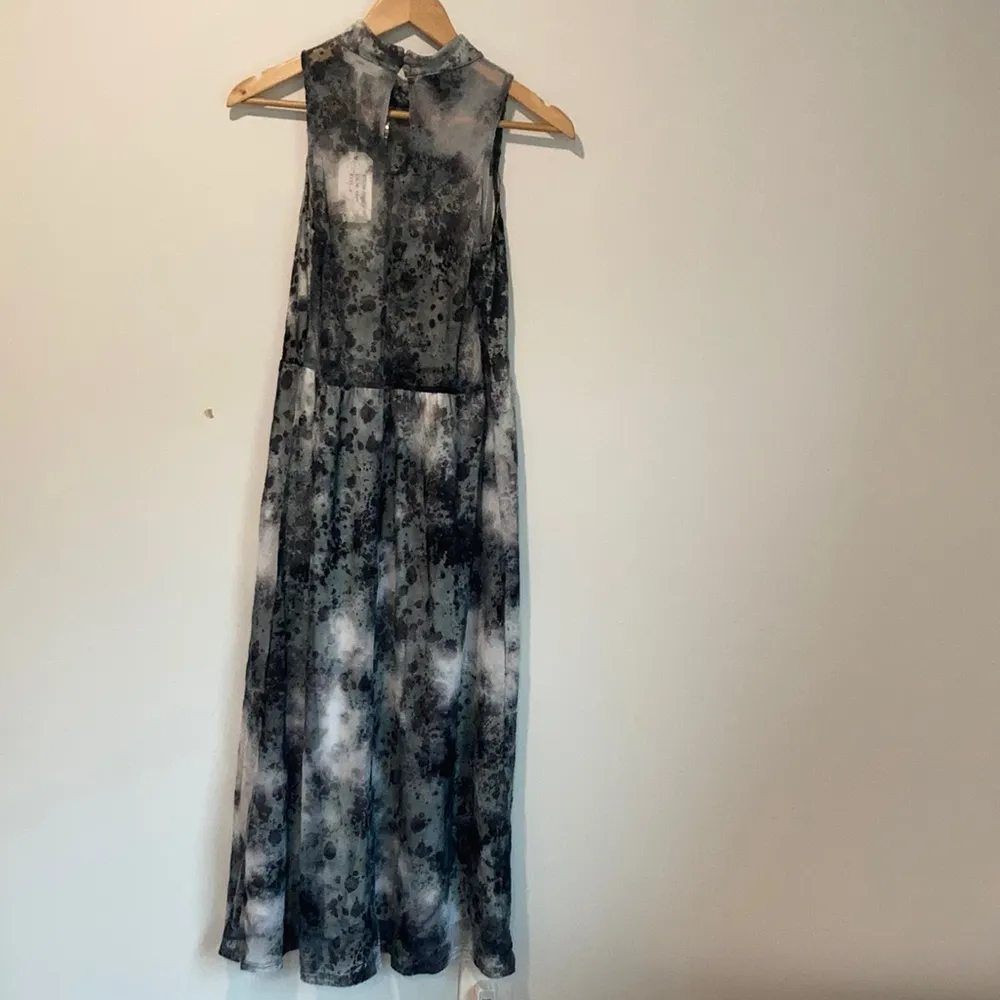 Tie Dye Splatter Paint Midi Dress sz Med - Image 3