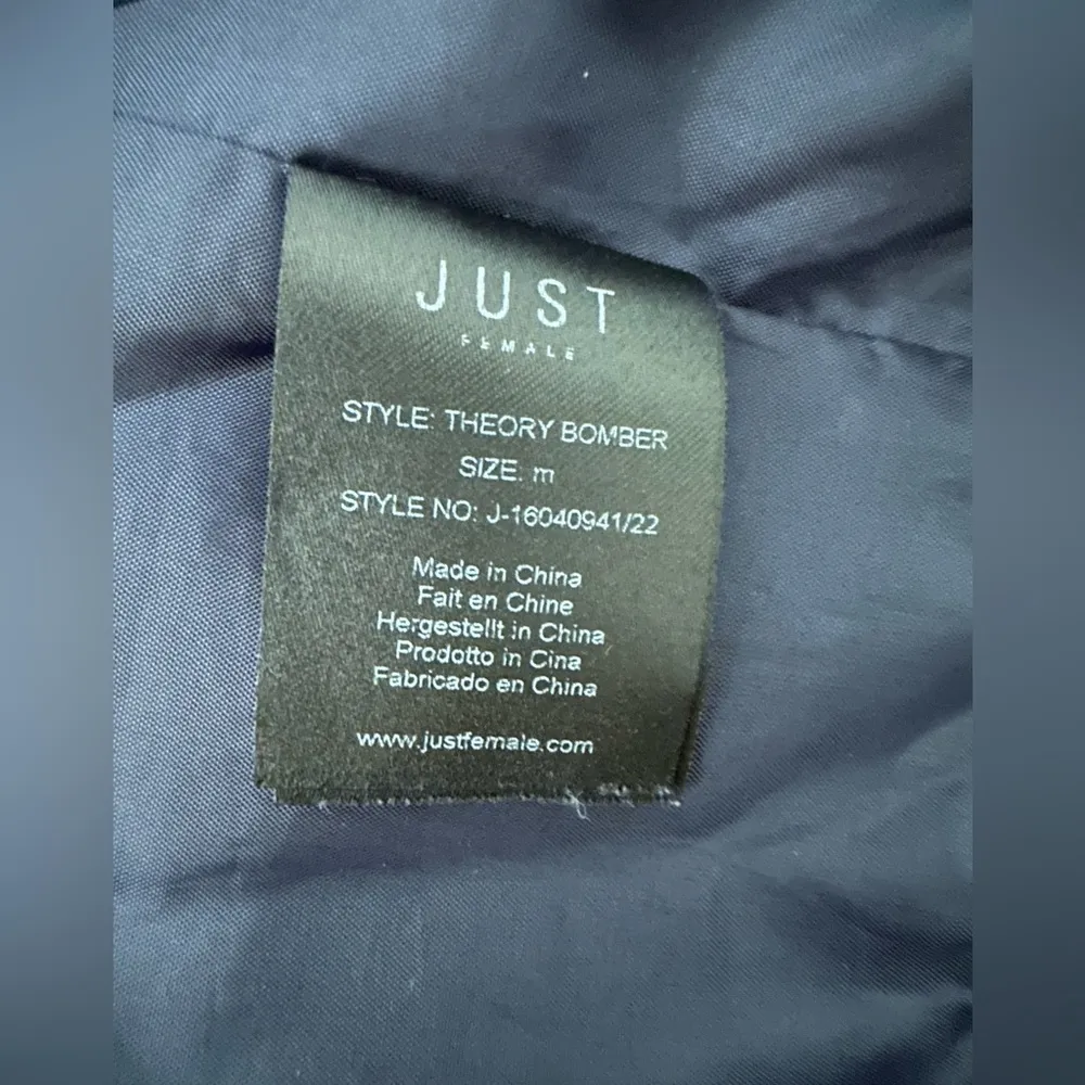 JUST FEMALE THEORY BOMBER NAVY Blue Size M - Image 10