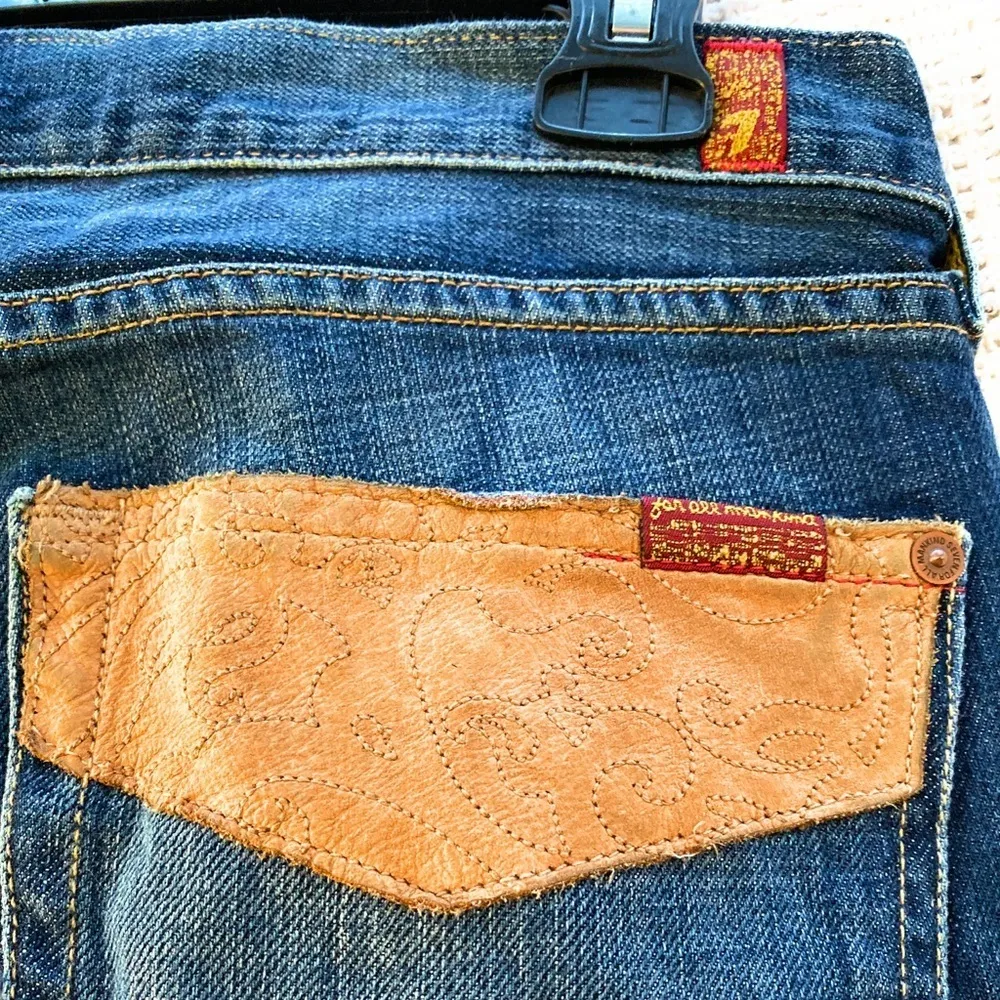 7 For All Mankind Jeans Leather‎ Pockets - Image 6