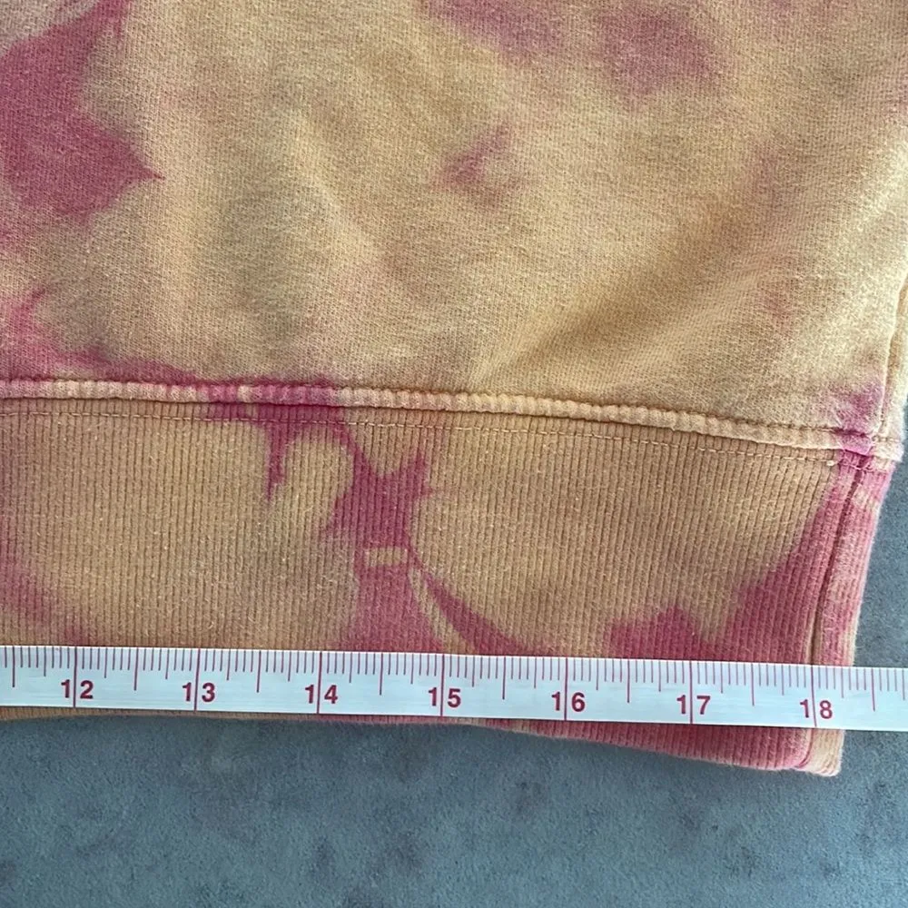 Frankie’s Bikinis Sherbet Tie Dye Heart Burl Cropped Hoodie Sweatshirt‎ Medium - Image 11