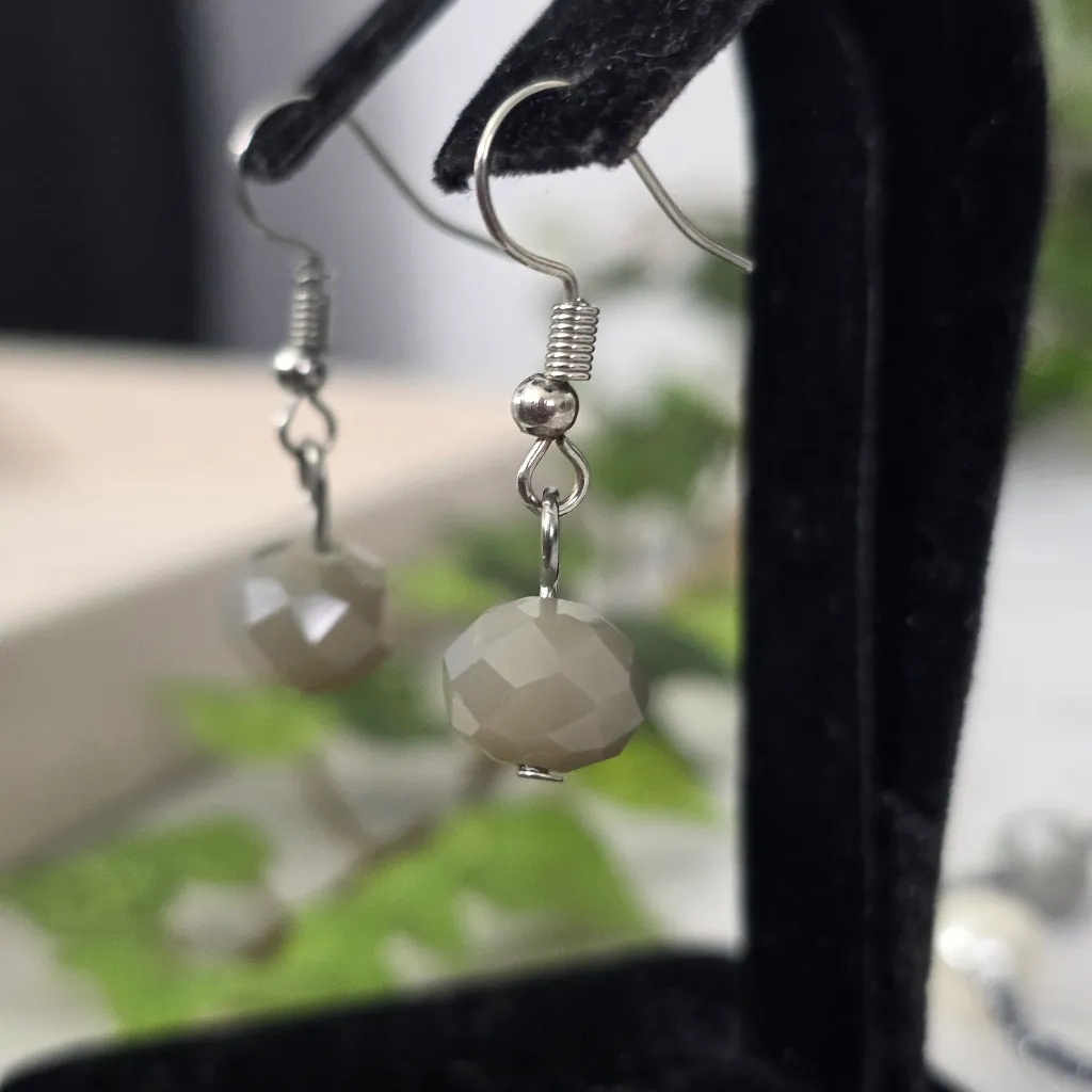 Silver Statement Long Multi Strand Necklace and Earrings Set - Image 11