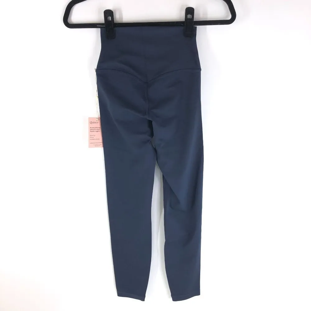 Quince Womens Ultra-Soft Performance Legging 25" Inseam Crop Navy Blue XS - Image 4