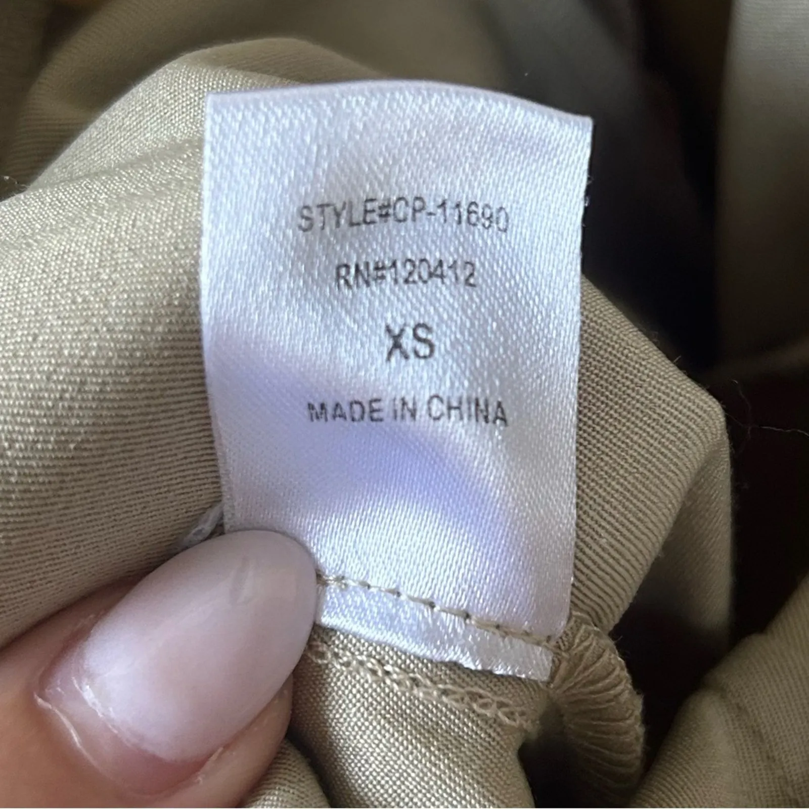 Isalis Kim Trousers in Tan High Waisted Wide Leg Size X-Small Gently Used - Image 8