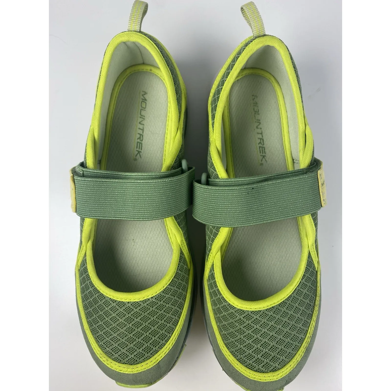 MOUNTREK TOUR‎ MARY JANE Summer Lightweight Lime Green Mesh Slip On Shoes Size 6 - Image 8