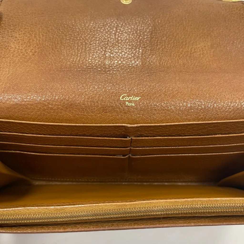 Cartier Brown Leather Marcello Long Wallet - Preowned - Image 8