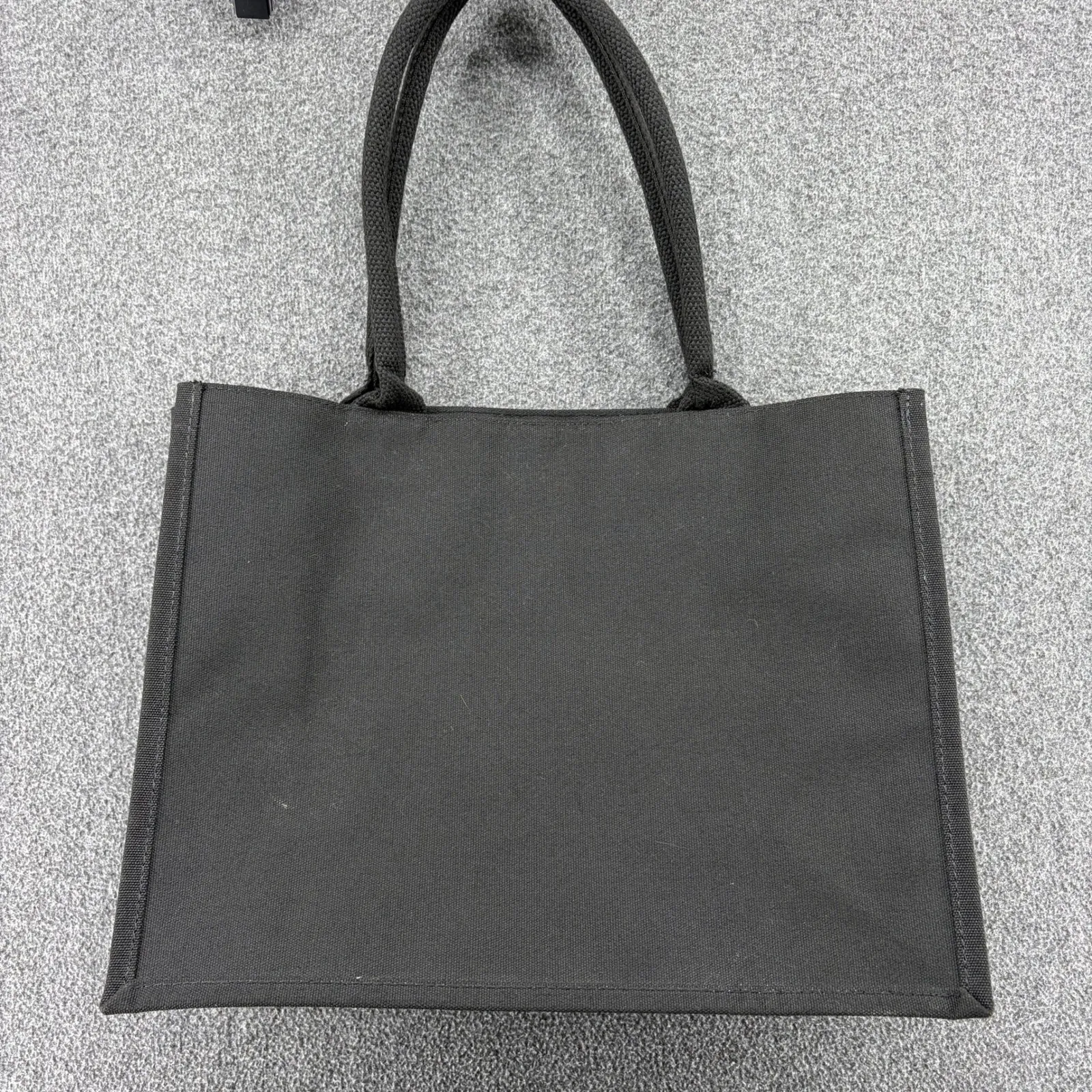 Powerpuff Girls Canvas Tote Bag Large Shopper Cartoon Graphic Black Retro - Image 4